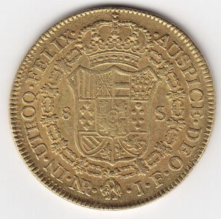 Spain/colombia 1817 Colonial Large 8 Escudos Doubloom Gold Coin photo