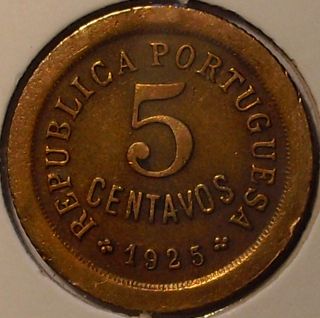 Portugal 5 Centavos,  1925 photo