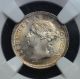 1898 Hong Kong Queen Victoria 5 Cents Km5 Toned Choice Uncirculated Ngc Ms64 Asia photo 1