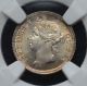 1898 Hong Kong Queen Victoria 5 Cents Km5 Toned Choice Uncirculated Ngc Ms64 Asia photo 2