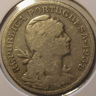 Portugal 50 Centavos,  1938 Rare photo