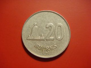 Ecuador 20 Sucres,  1988 Coin photo
