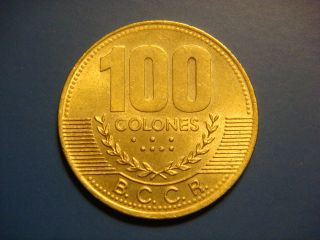 Costa Rica 100 Colones,  2000 Coin photo