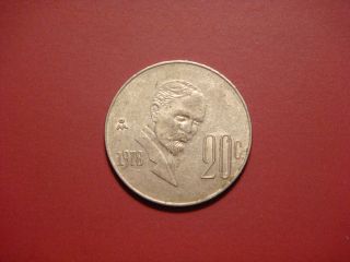 Mexico 20 Centavos,  1978 Coin.  Francisco Madero photo