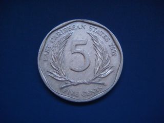 East Caribbean States 5 Cents,  2002 Coin photo