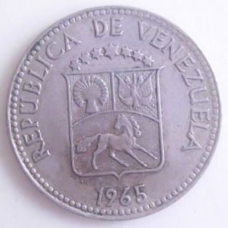 5 Cents,  Venezuelan Coin From 1965 photo