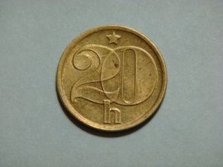 Czechoslovakia 20 Haleru,  1972 Coin photo