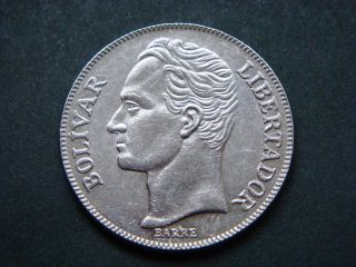 Venezuela 5 Bolivares,  1990 Coin photo