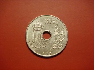 Denmark 25 Ore,  1975 Coin photo