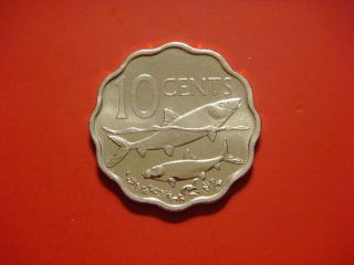Bahamas 10 Cents,  2007 Coin,  Bonefish,  Fish Coin photo