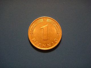Germany - Federal Republic 1 Pfennig,  1986 G Coin photo
