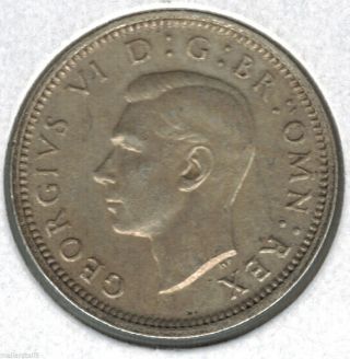 1937 British 6 Pence Silver Great Detail Toning photo