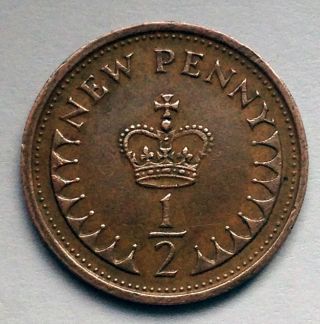L37 Uk Great Britain 1/2 Penny,  1975 photo