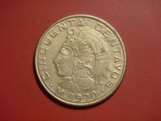 Mexico 50 Centavos,  1970 Coin photo