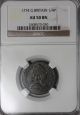 1774 Ngc Au 50 Farthing 1/4 Penny (king George Iii) Ngc Pop 1/5 Great Britain UK (Great Britain) photo 2