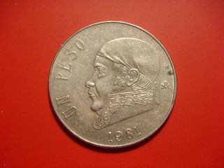 Mexico 1 Peso,  1981 Coin.  Jose Morelos Y Pavon photo