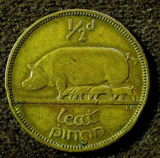 Ireland - Bronze Half Penny 1943 Km 10 photo