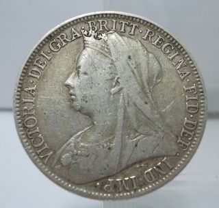 Uk 1898 One Florin Two Shillings Silver Coin photo