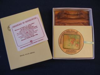 Israel Blossom Of Galilee State Art Medal By Gutman Bronze 70mm 140g +coa +box photo