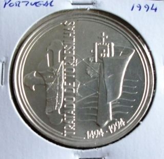 Portugal - 1000 Escudos - 1994 - Tratado De Tordesilhas - Silver photo