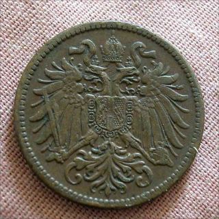 Austria - Bronze 2 Heller 1914 - Km 2801 V.  F photo
