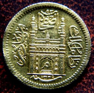 Hyderabad Charminar Half 1/2 Ashrafi Gold Coin Unmounted photo