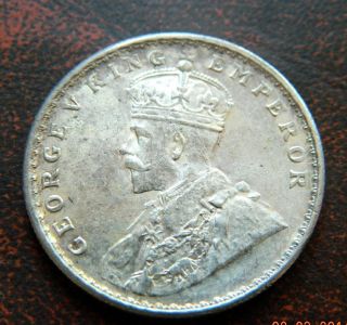 1919 - C One Rupee Silver Coin George V British India Unc Luster (gv 6) photo