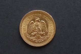 Vintage 1945 Mexico 2 1/2 Pesos Gold Coin photo