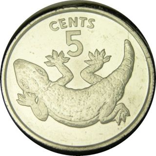 Elf Kiribati 5 Cents 1979 Stump Tailed Gecko photo