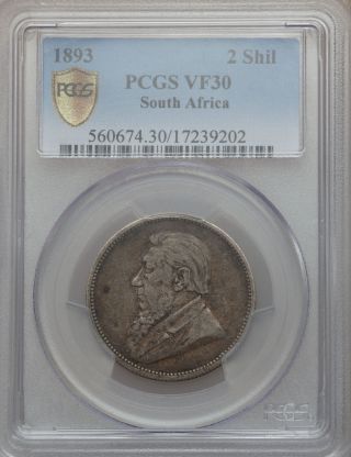 1893 South Africa Zar 2 Shilling Rare Coin photo