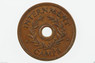 Australian Internment Camp One Shilling In Extremely Fine photo