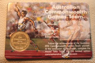 1994 Gold Mitre10 Team Australia Commonwealth Games Canada Medallion photo