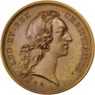 [ 62878] Louis Xv,  Médaille,  Achèvement Du Portique De L ' église. . . photo