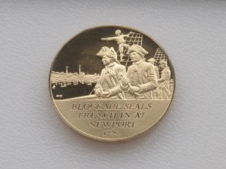 Blockade Seals French Bronze Medal Franklin American Revolution C0522 photo