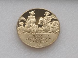 Cornwallis Surrenders Bronze Medal Franklin American Revolution C0518 photo