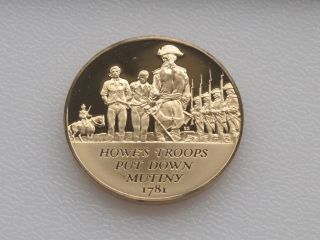 Howes Troops Bronze Medal Franklin American Revolution C0512 photo