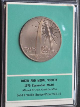 Token And Medal Society 1970 Convention Bronze Medal Franklin C0714 photo