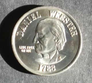 1776 Hampshire Statehood Medal 1788 Daniel Webster Commemorative Coin Token photo