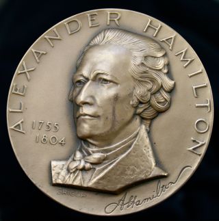 Alexander Hamilton Hof Medallic Art Company Medal,  1971 By Margaret C.  Grigor photo