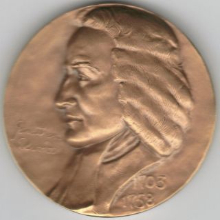 Tmm 1972 J Edwards Medallic Art Co Hall Of Fame Great Amer Bronze Medal 44mm photo