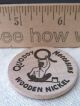 1972 Quoddy Moccasins Wooden Nickel Exonumia photo 3