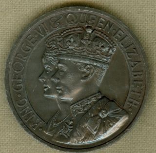 1937 King George Vi Coronation Celebration Medal,  Brown 4356 photo