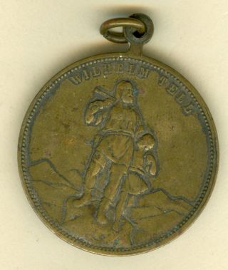 19th Century German Medal Issued In Honor Of William Tell photo