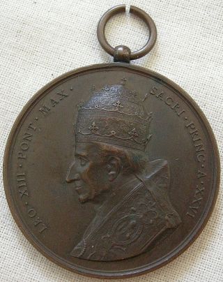 Pope Leo Xiii,  Immaculate Conception Medal,  1904 photo