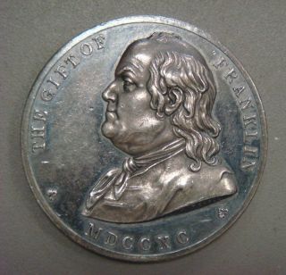 The Gift Of Franklin Mdccxc,  Awarded To Albert C.  Fuller 1866 photo