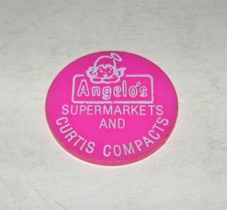 Vintage Angelos Supermarket & Curtis Compacts 50¢ Food Stamp Credit Token photo