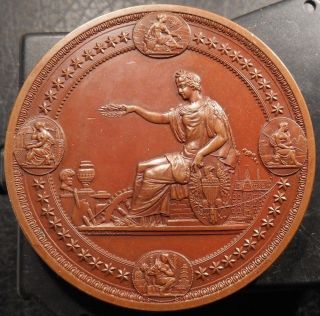 1876 Official Centennial Exposition Award Bronze Medal By Henry Mitchell photo