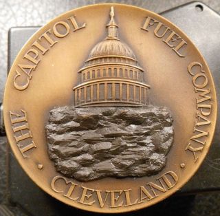 Capitol Fuel Company Cleveland Bronze Table Medal photo