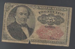 1874 Fractional Currency Note 25 Cents. . . . . . . photo