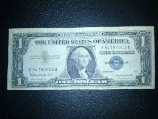 1957 B One Dollar Silver Certificate Bill Circulated photo